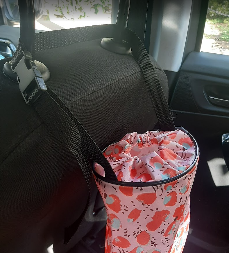 Basurero para auto - ESTAMPADO FLORAL